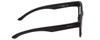 Side View of Smith Optics Snare Unisex Round Polarized Sunglasses Matte Black/Gray Green 51mm