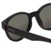 Close Up View of Smith Optics Snare Unisex Round Polarized Sunglasses Matte Black/Gray Green 51mm
