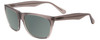 Profile View of Smith Optics Tioga Designer Polarized Sunglasses with Custom Cut Smoke Grey Lenses in Smoke Split Grey Crystal Fade Unisex Square Full Rim Acetate 58 mm