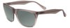 Profile View of Smith Optics Tioga Designer Polarized Reading Sunglasses with Custom Cut Powered Smoke Grey Lenses in Smoke Split Grey Crystal Fade Unisex Square Full Rim Acetate 58 mm