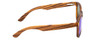 Side View of Coyote Wood Classic Polarized Sunglasses Black Orange Tortoise/Green Mirror 52mm