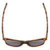 Top View of Coyote Wood Classic Polarized Sunglasses Black Orange Tortoise/Green Mirror 52mm