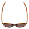 Top View of Coyote Wood Classic Polarized Sunglasses Black Orange Tortoise Walnut/Brown 52mm