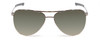 Front View of Smith Serpico 2 Pilot Sunglass Gun Metal Silver Black/Polarize Grey Green 65mm