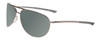 Profile View of Smith Optics Serpico 2 Designer Polarized Sunglasses with Custom Cut Smoke Grey Lenses in Gun Metal Silver Black Unisex Pilot Full Rim Metal 65 mm