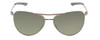 Front View of Smith Serpico Slim 2 Pilot Sunglasses Gun Metal Black/Polarize Grey Green 60mm