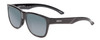 Profile View of Smith Lowdown Slim 2 Unisex Classic Sunglasses Gloss Black & Polarized Grey 53mm