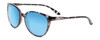 Profile View of Smith Cheetah Ladies Cateye Sunglasses Sky Tortoise/CP Polarize Blue Mirror 54mm