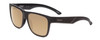 Profile View of Smith Lowdown 2 Square Sunglasses Matte Black/Chromapop Polarize Grey Green 55mm