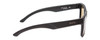 Side View of Smith Lowdown 2 Square Sunglasses Matte Black/Chromapop Polarize Grey Green 55mm