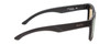 Side View of Smith Lowdown 2 Square Sunglasses Matte Black/Chromapop Polarize Grey Green 55mm