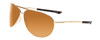 Profile View of Smith Serpico 2 Aviator Sunglasses Gold Tortoise/Chromapop Polarized Brown 65 mm