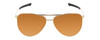 Front View of Smith Serpico 2 Aviator Sunglasses Gold Tortoise/Chromapop Polarized Brown 65 mm