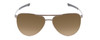 Front View of Smith Serpico 2 Aviator Sunglasses Gun Metal Silver/CP Polarized Grey Green 65mm