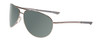 Profile View of Smith Optics Serpico 2 Designer Polarized Sunglasses with Custom Cut Smoke Grey Lenses in Gun Metal Silver Black Unisex Pilot Full Rim Metal 65 mm