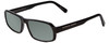 Profile View of Porsche Designs P8215-A Designer Polarized Sunglasses with Custom Cut Smoke Grey Lenses in Black Carbon Fiber Unisex Square Full Rim Acetate 55 mm