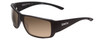 Profile View of Smith Guides Choice Sunglasses Matte Black & ChromaPop Polarized Gray Green 63mm