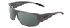 Profile View of Smith Optics Guides Choice Designer Polarized Sunglasses with Custom Cut Smoke Grey Lenses in Matte Cement Grey Unisex Rectangle Full Rim Acetate 63 mm