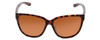 Front View of Smith Monterey Lady Cateye Sunglasses Tortoise Gold/CP Glass Polarize Brown 58mm