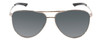 Front View of Smith Optic Serpico 2 Unisex Aviator Sunglasses Silver Black/Polarized Gray 65mm
