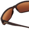 Close Up View of Smith Emerge Unisex Sunglasses Matte Tortoise Havana Gold/CP Polarize Brown 60mm