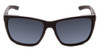 Front View of Smith Longfin Unisex Wrap Sunglasses Matte Black/ChromaPop Polarized Black 59 mm