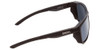 Side View of Smith Longfin Unisex Wrap Sunglasses Matte Black/ChromaPop Polarized Black 59 mm