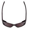 Top View of Smith Longfin Unisex Wrap Sunglasses Matte Black/ChromaPop Polarized Black 59 mm