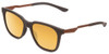 Profile View of Smith Roam Unisex Sunglasses in Matte Grey/CP Polarized Bronze Gold Mirror 53 mm
