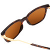 Close Up View of Smith Roam Unisex Classic Sunglasses Tortoise Havana Gold/CP Polarize Brown 53mm