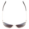 Top View of Smith Serpico 2 Pilot Sunglasses Silver Black/CP Polarize Platinum Mirror 65mm