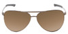 Front View of Smith Serpico Slim 2 Aviator Sunglasses Gun Metal w/CP Polarized Gray Green 65mm