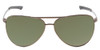 Front View of Smith Serpico Slim 2 Pilot Sunglasses Gun Metal w/CP Polarized Gray Green 65mm