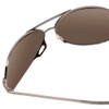 Close Up View of Smith Serpico Slim 2 Pilot Sunglasses Gun Metal w/CP Polarized Gray Green 65mm
