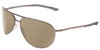 Profile View of Smith Optics Serpico Slim 2 Designer Polarized Sunglasses with Custom Cut Amber Brown Lenses in Gun Metal Silver Black Unisex Pilot Full Rim Metal 65 mm