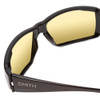 Close Up View of Smith Optics Guide Choice Mens Wrap Polarized Sunglasses Gloss Black/Yellow 62mm