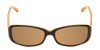 Front View of Kate Spade Paxton Lady Polarized Sunglasses Tortoise Saffron Caramel/Brown 53 mm