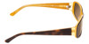 Side View of Kate Spade Paxton Lady Polarized Sunglasses Tortoise Saffron Caramel/Brown 53 mm