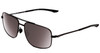 Profile View of Under Armour Impulse Square Designer Sunglasses Matte Black/Grey Polarized 59 mm