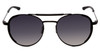 Front View of Under Armour Instinct Pursuit Designer Sunglasses in Black/Grey Polarized 55 mm