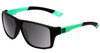 Profile View of Bolle Brecken Floatable Polarized Sunglasses in Matte Black Mint Green/Grey 57mm