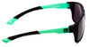 Side View of Bolle Brecken Floatable Polarized Sunglasses in Matte Black Mint Green/Grey 57mm