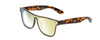 Profile View of Coyote Buzz Unisex Square Polarized Sunglasses Tortoise Brown & Gold Mirror 56mm