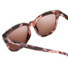 Close Up View of Coyote Cheyenne Ladies Polarized Sunglasses Purple Tortoise/Brown Gradient 52 mm