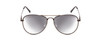 Front View of Coyote Classic II Pilot Polarized Sunglasses Gun Metal Grey/Silver Mirror 55mm