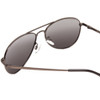 Close Up View of Coyote Classic II Pilot Polarized Sunglasses Gun Metal Grey/Silver Mirror 55mm