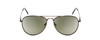 Front View of Coyote Classic II Unisex Metal Aviator Polarized Sunglasses in Silver & G15 55mm