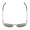 Top View of Coyote Classic II Unisex Metal Pilot Polarized Sunglasses in Silver & G15 55mm