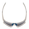 Top View of Coyote Cobra Men Semi-Rimless Polarized Sunglasses Matte White&Blue Mirror 132mm