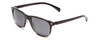 Profile View of Coyote Dakota Unisex Square Polarized Sunglasses in Black Clear Fade & Grey 51mm
